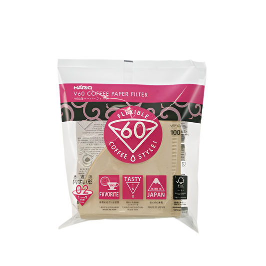 V60 Brown Paper Filters, Size 02 (100 ct)