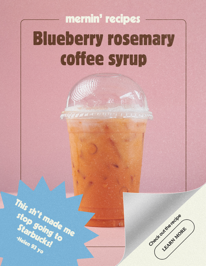 Blueberry Rosemary coffee syrup recipe